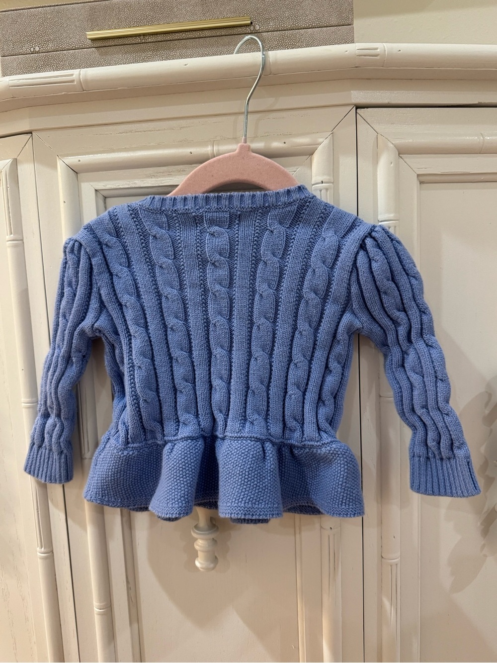 Polo by Ralph Lauren Lilac Cable-Knit Peplum Sweater - Picture 3 of 3